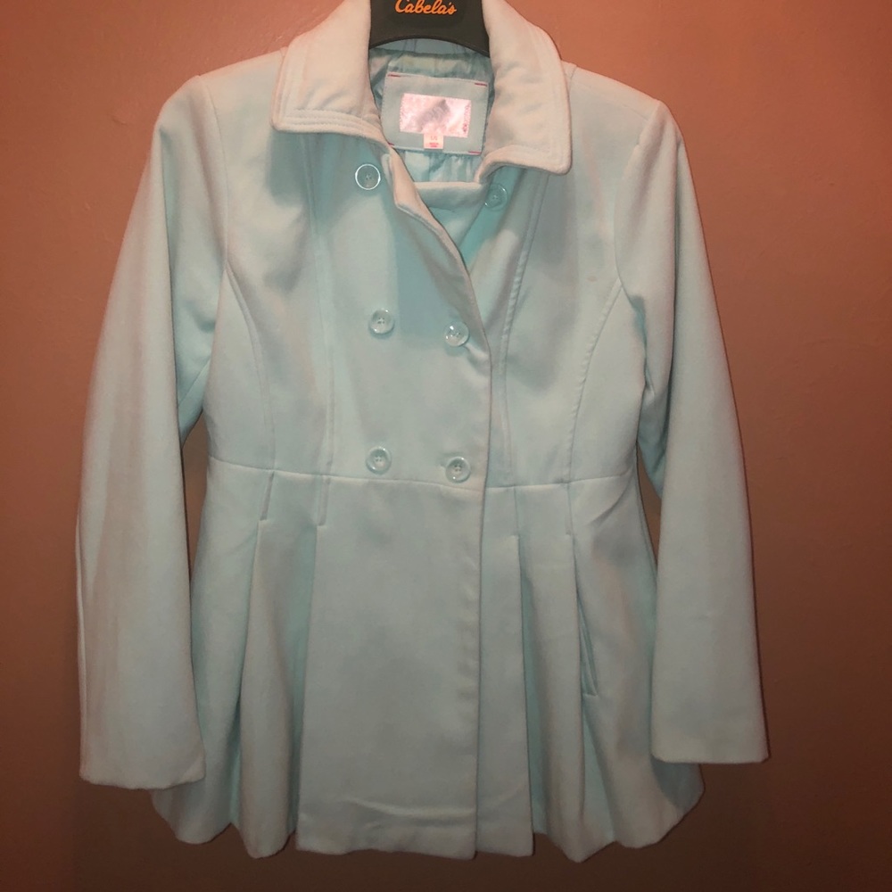 Seafoam green flare women’s winter jacket